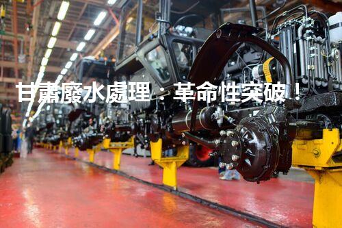 甘肅廢水處理：革命性突破！拯救地球之源，重塑生態(tài)奇跡？